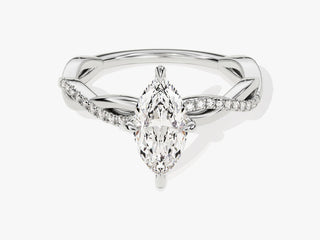 1.0CT Marquise Moissanite Diamond Infinity Engagement Ring
