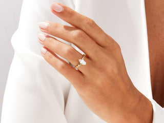 1.0CT Marquise Moissanite Diamond Infinity Engagement Ring