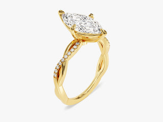 2.0CT Marquise Moissanite Diamond Infinity Pave Engagement Ring