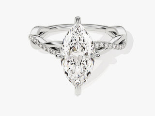 2.0CT Marquise Moissanite Diamond Infinity Pave Engagement Ring
