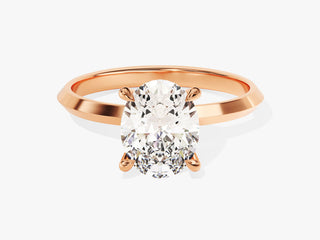 2.0CT Oval Moissanite Diamond Solitaire Engagement Ring