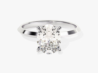 2.0CT Oval Moissanite Diamond Solitaire Engagement Ring