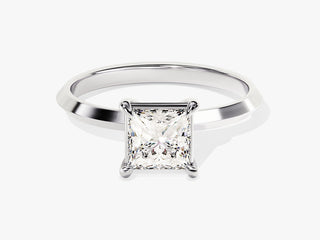 1.0CT Princess  Moissanite Diamond  Solitaire Engagement Ring