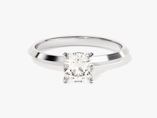 1.0CT Cushion Moissanite Diamond  Solitaire Engagement Ring