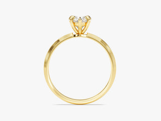 1.5CT Pear Moissanite Diamond Solitaire Engagement Ring