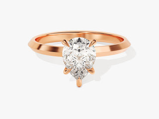 1.5CT Pear Moissanite Diamond Solitaire Engagement Ring