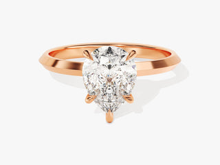 2.0CT Pear Moissanite Diamond  Solitaire Engagement Ring