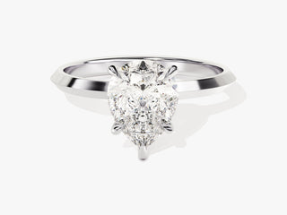 2.0CT Pear Moissanite Diamond  Solitaire Engagement Ring