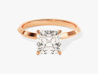 2.0CT Asscher Moissanite Diamond  Solitaire Engagement Ring