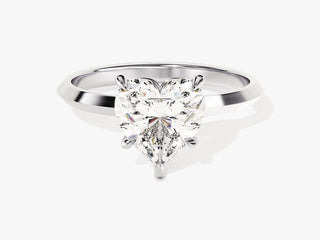 2.0CT Heart Shape  Moissanite Diamond  Solitaire Engagement Ring