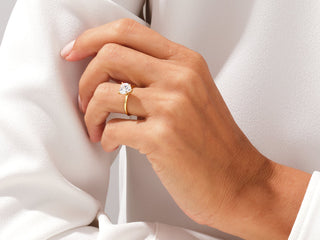 2.0CT Heart Shape  Moissanite Diamond  Solitaire Engagement Ring