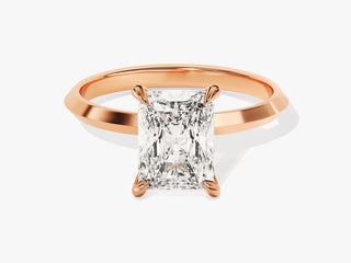 2.0CT Radiant  Moissanite Diamond Solitaire Engagement Ring