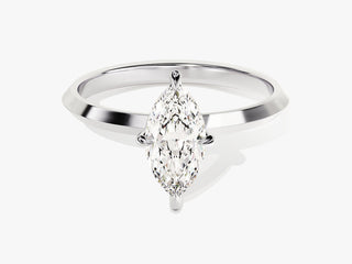 1.0CT Marquise Moissanite Diamond Solitaire Engagement Ring