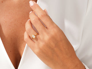 1.0CT Oval Diamond  Bezel Set Solitaire Engagement Ring