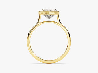 2.0CT Heart Shape Moissanite Diamond Bezel Set Solitaire Engagement Ring