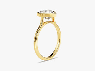 2.0CT Heart Shape Moissanite Diamond Bezel Set Solitaire Engagement Ring