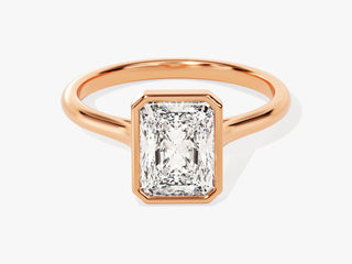 1.5CT  Moissanite Diamond Bezel Set Solitaire Engagement Ring