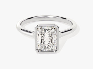 1.5CT  Moissanite Diamond Bezel Set Solitaire Engagement Ring