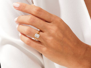 1.5CT  Moissanite Diamond Bezel Set Solitaire Engagement Ring