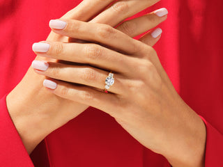 1.5CT Round Moissanite Diamond Antique Engagement Ring