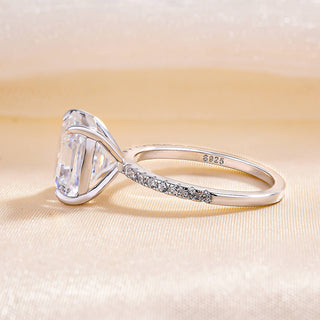 3.00CT Asscher Cut Diamond Pave Engagement Ring