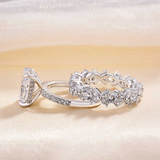 5.00CT Radiant Cut Diamond Hidden Halo Pave Engagement Ring