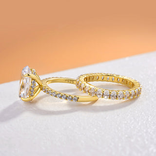 3.00CT Oval Cut Diamond Hidden Halo Pave Engagement Ring