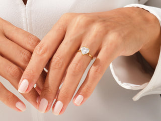 Elegant 1.50 Carat Heart Moissanite Ring with Bezel Setting