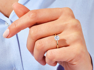 Ethically sourced 1.50CT moissanite engagement ring with vintage-inspired Asscher cut