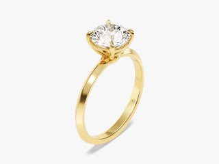 Ethically sourced 1.50CT round moissanite solitaire engagement ring in yellow gold