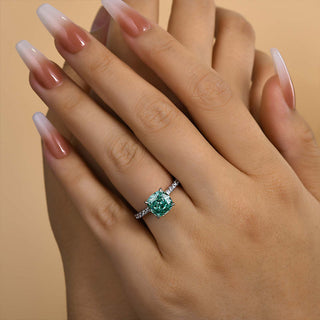 2.00Ct Cushion Cut Pave Engagement Ring