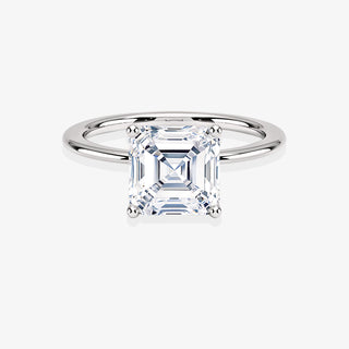 3.00ct Asscher Cut Diamond Solitaire Engagement Ring