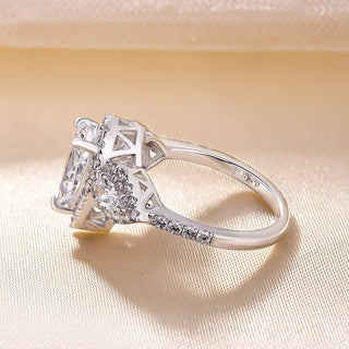 7.00CT Pear Cut Diamond Halo Antique Engagement Ring