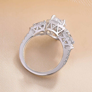 7.00CT Pear Cut Diamond Halo Antique Engagement Ring
