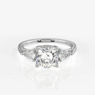 3.00CT Cushion Cut Diamond Three Stone Proposal Ring
