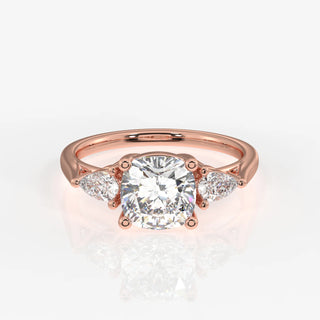 3.00CT Cushion Cut Diamond Three Stone Proposal Ring