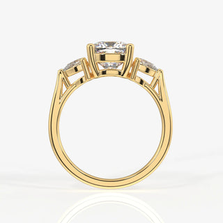 3.00CT Cushion Cut Diamond Three Stone Proposal Ring
