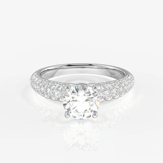 2.00CT Round Cut Diamond Unique Dounle Pave Engagement Ring