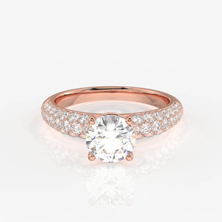 2.00CT Round Cut Diamond Unique Dounle Pave Engagement Ring