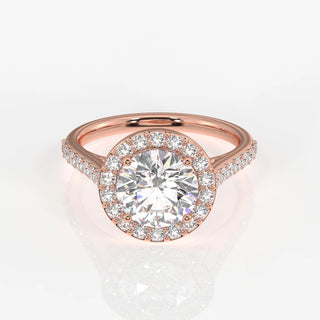 2.00CT Round Cut Diamond Halo Pave Unique Wedding Ring