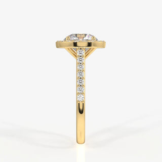 2.00CT Round Cut Diamond Halo Pave Unique Wedding Ring