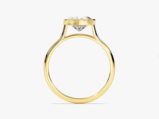 Heart-Shaped Moissanite Solitaire Ring – 1.50CT Bezel Design