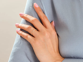 Round Moissanite Diamond Full Eternity Wedding Band