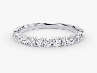 Round Moissanite Diamond Full Eternity Wedding Band