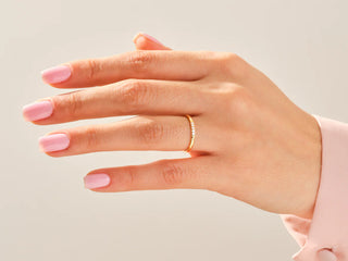 Round Moissanite Diamond Wedding Band