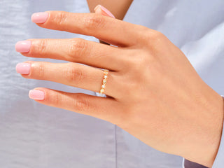 Round  Moissanite Diamond Vintage Wedding Band