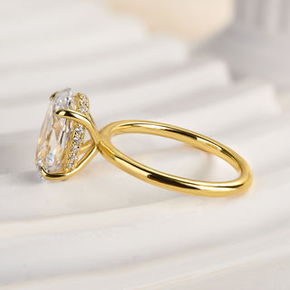3.500CT Oval Cut Diamond Hidden Halo Engagement Ring