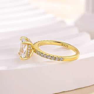 2.00CT Radiant Cut Diamond Hidden Halo Pave Engagement Ring
