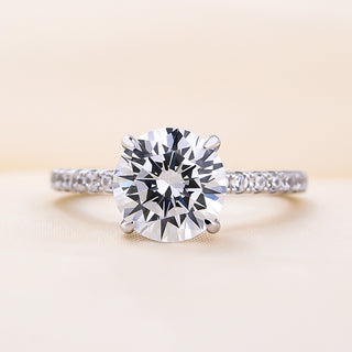 2.00CT Round Brilliant Cut Hidden Halo Pave Engagement Ring