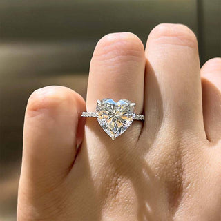 6.00ct Heart Shape Pave Engagement Ring